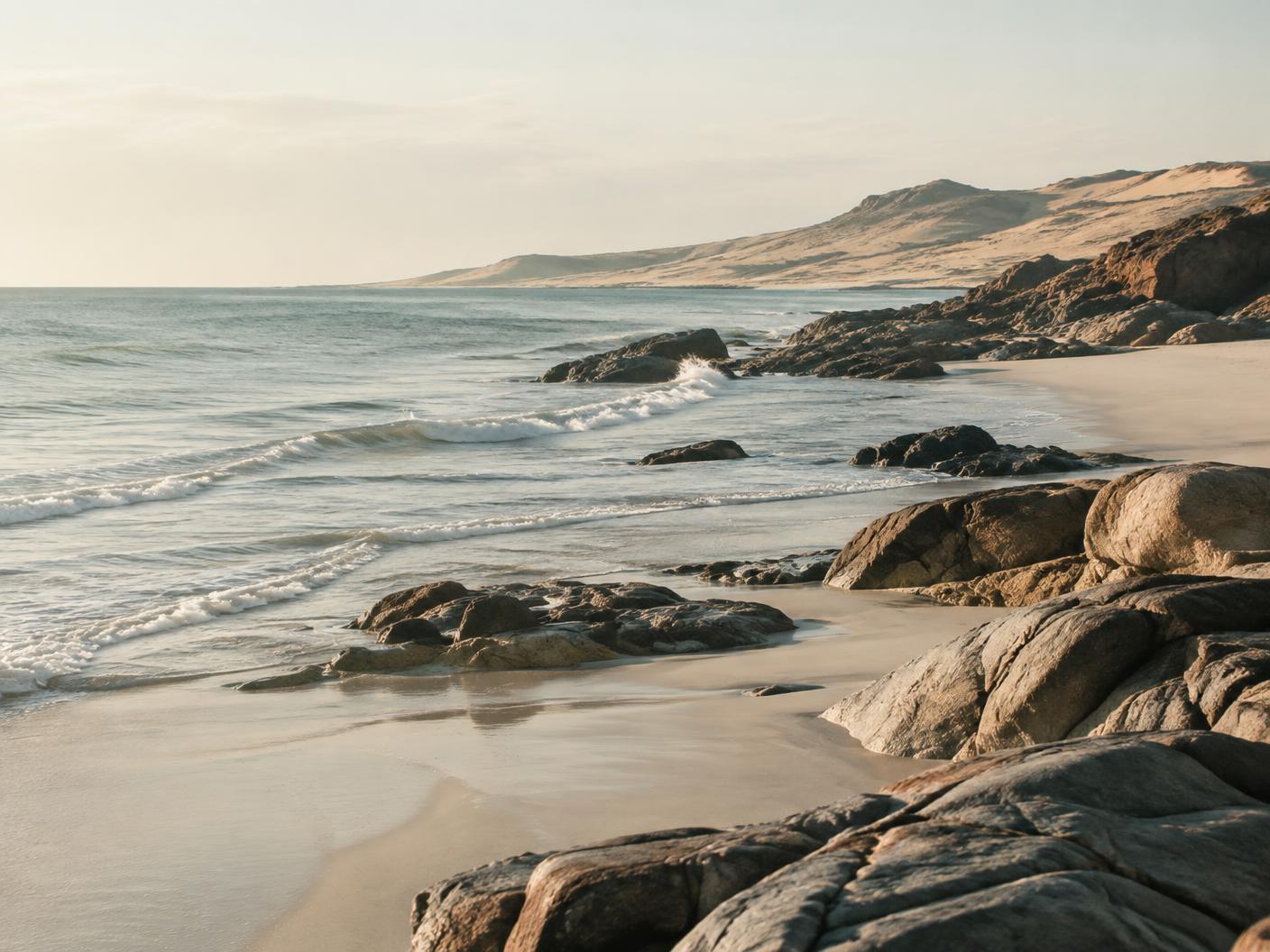 Soft light over a quiet ocean